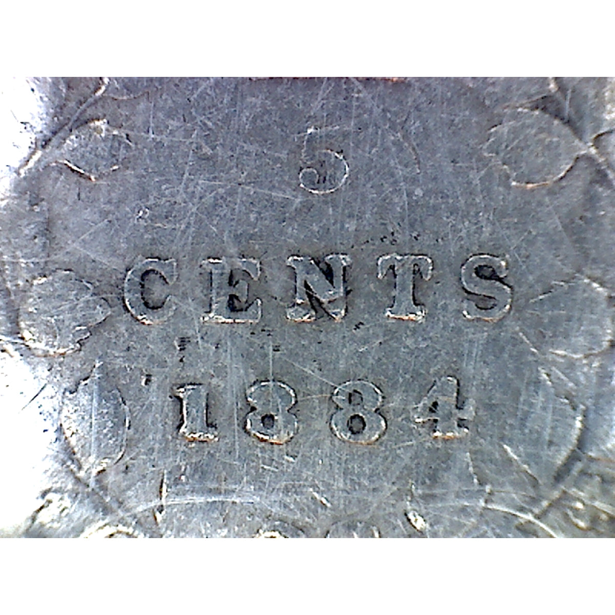 1884 Far 4 Canada 5-cents ICCS Certified F12