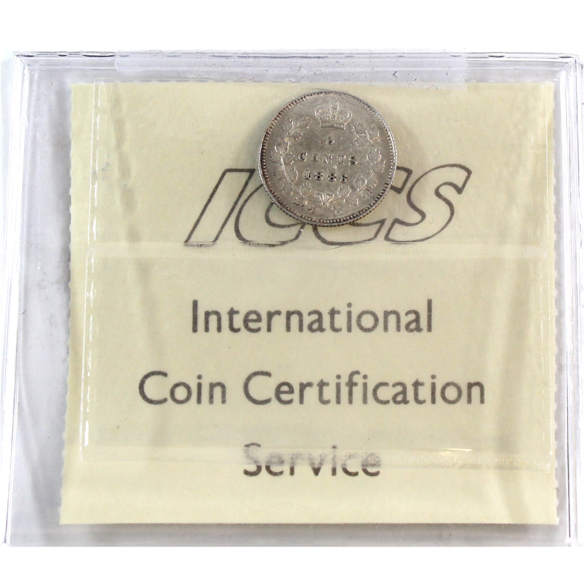 1886 Small 6 Canada 5-cents ICCS Certified EF45