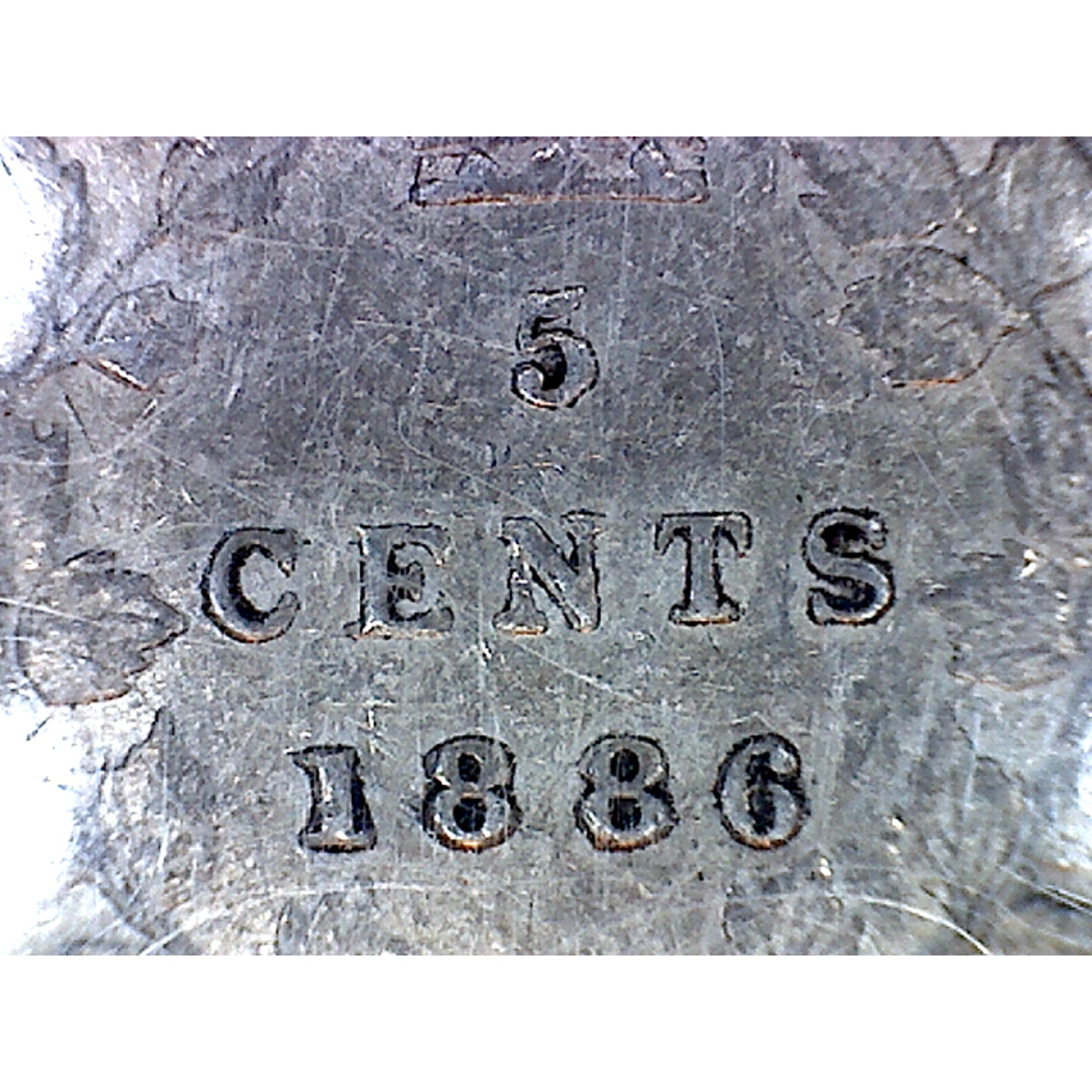 1886 Small 6 Canada 5-cents ICCS Certified EF45