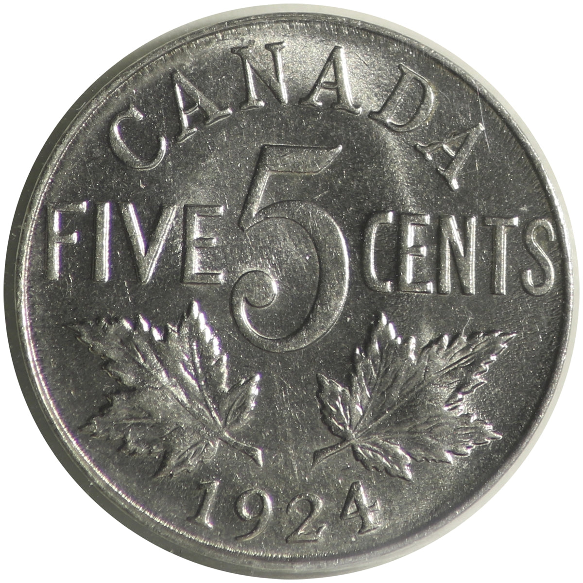 1924 Canada 5-cents ICCS Certified MS63