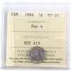1884 Far 4 Canada 5-cents ICCS Certified VF20 (XSS 415)