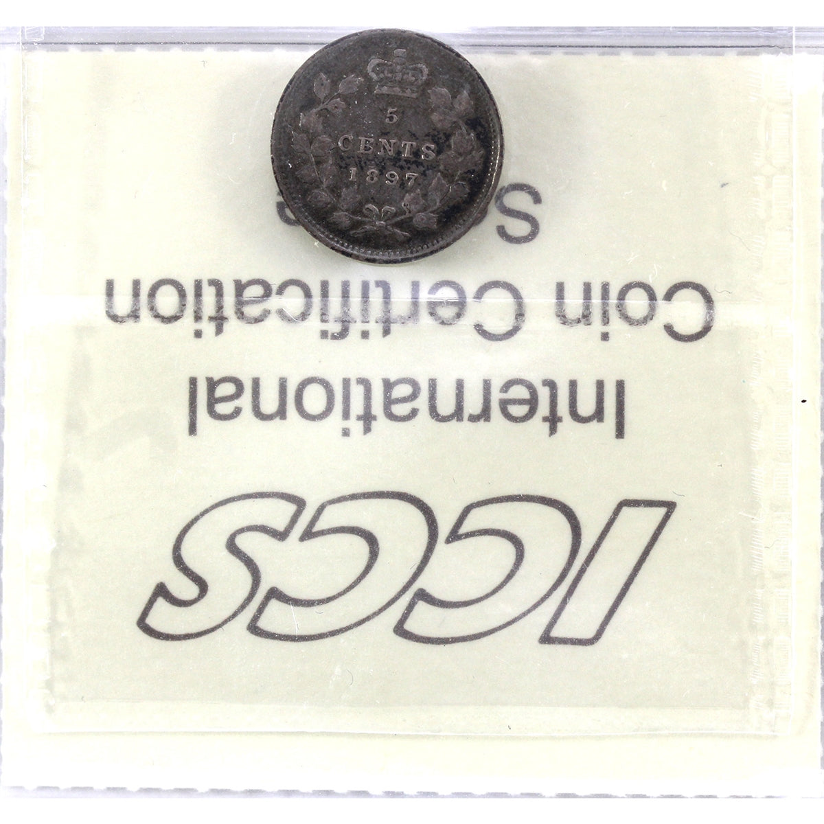 1897 Slender 8 Canada 5-cents ICCS Certified VF20