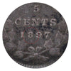 1897 Slender 8 Canada 5-cents ICCS Certified VF20
