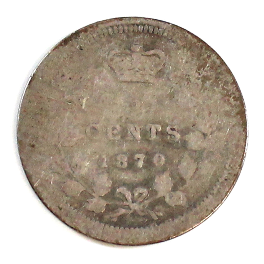 1870 Wide Rim Canada 5-cents About Good (AG3)