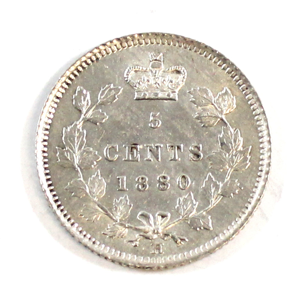 1880H Obv. 3 Canada 5-cents Brilliant Uncirculated (MS63) $