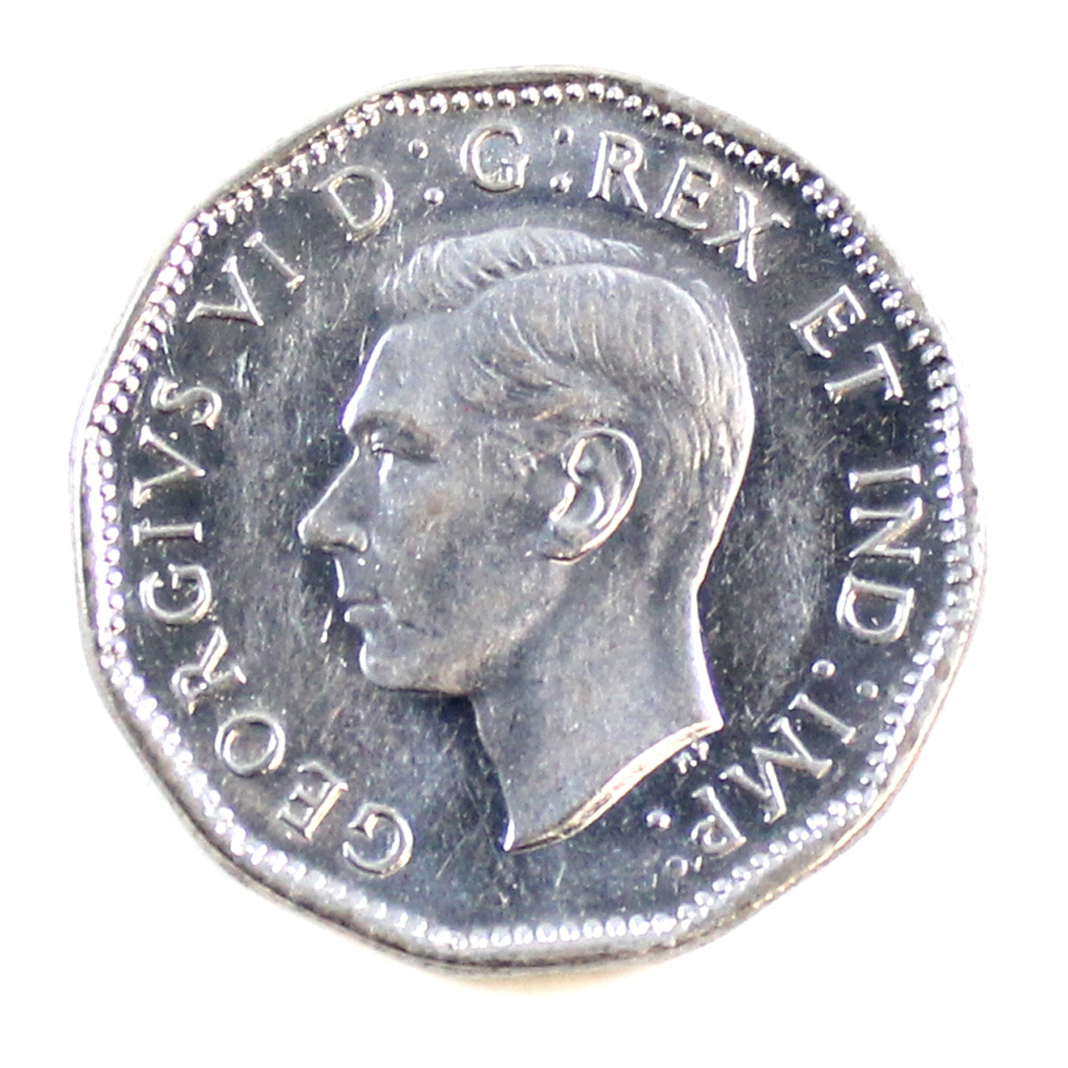 1945 Canada 5-cents Almost Uncirculated (AU50) Cameo