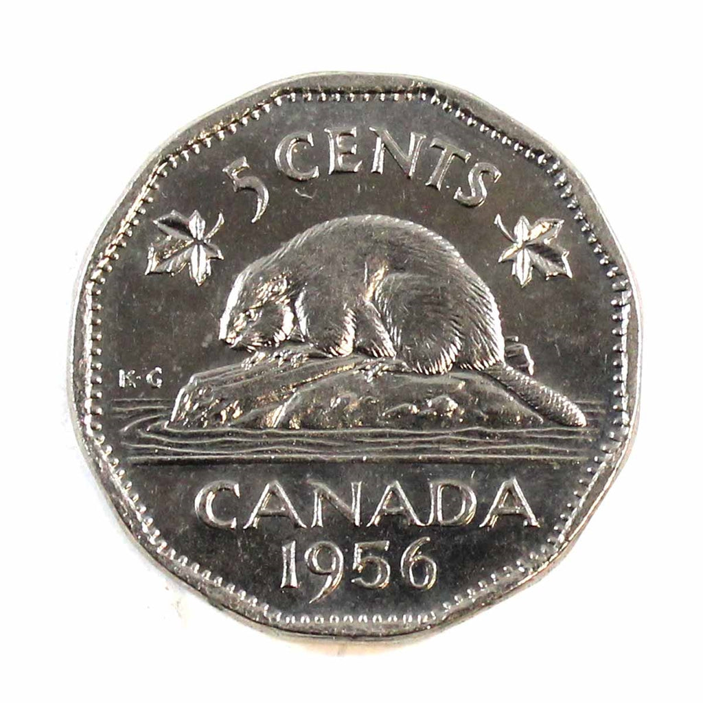 1956 Canada 5-cents Uncirculated (MS60)