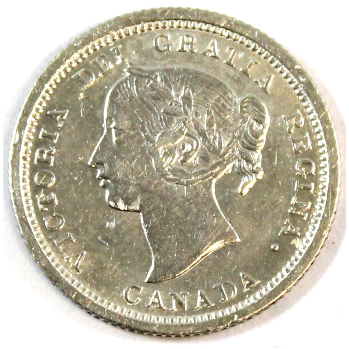 1870 Wide Rim Canada 5-cents AU-UNC (AU55) $