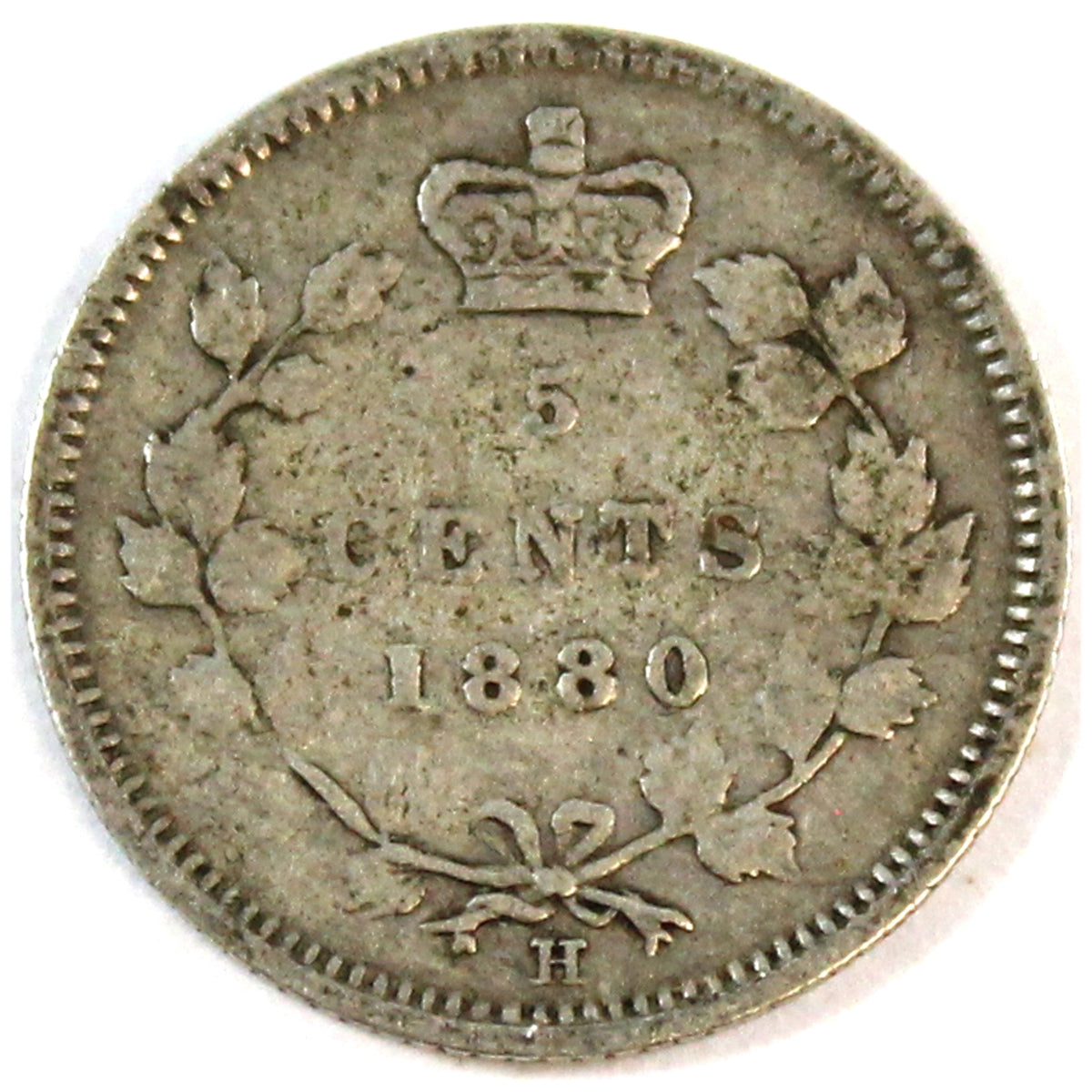 1880H Obv. 2 Canada 5-cents Very Good (VG8)