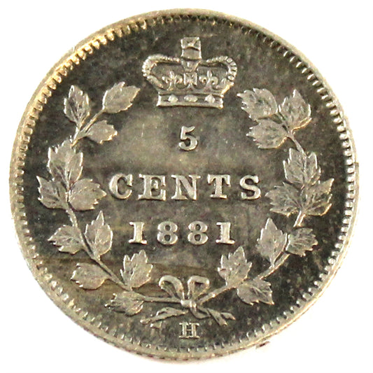 1881H Canada 5-cents Extra Fine (EF40) $