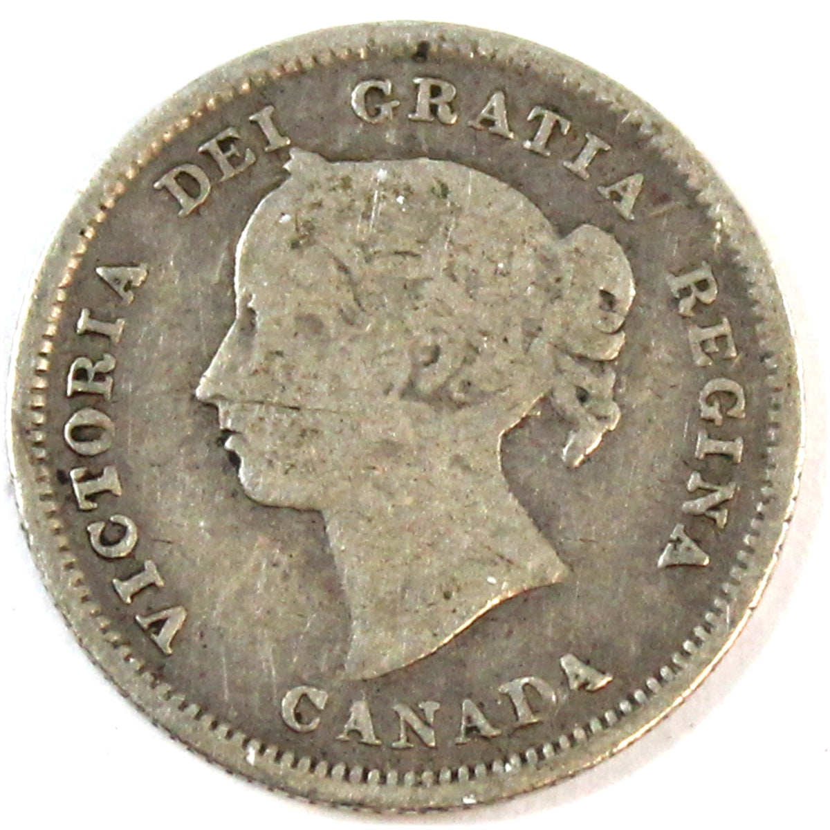 1885 Large 5 Canada 5-cents G-VG (G6)