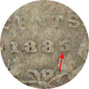 1885 Large 5 Canada 5-cents G-VG (G6)