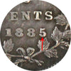1885 Small 5 Canada 5-cents Extra Fine (EF40) $