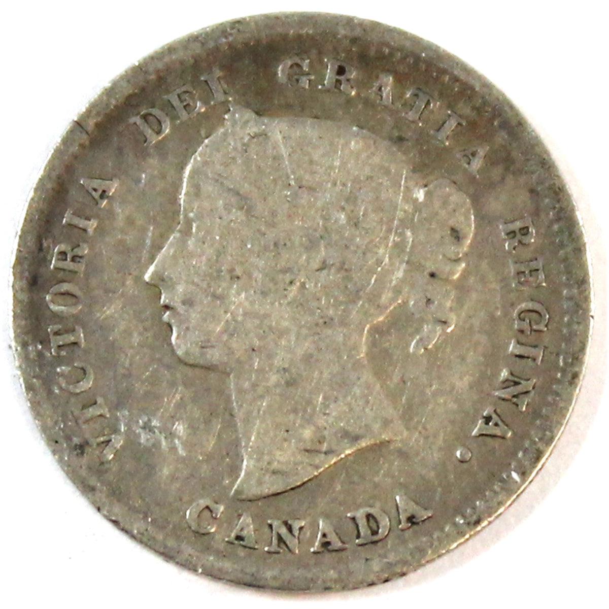 1885 Small 5 Canada 5-cents Very Good (VG8)