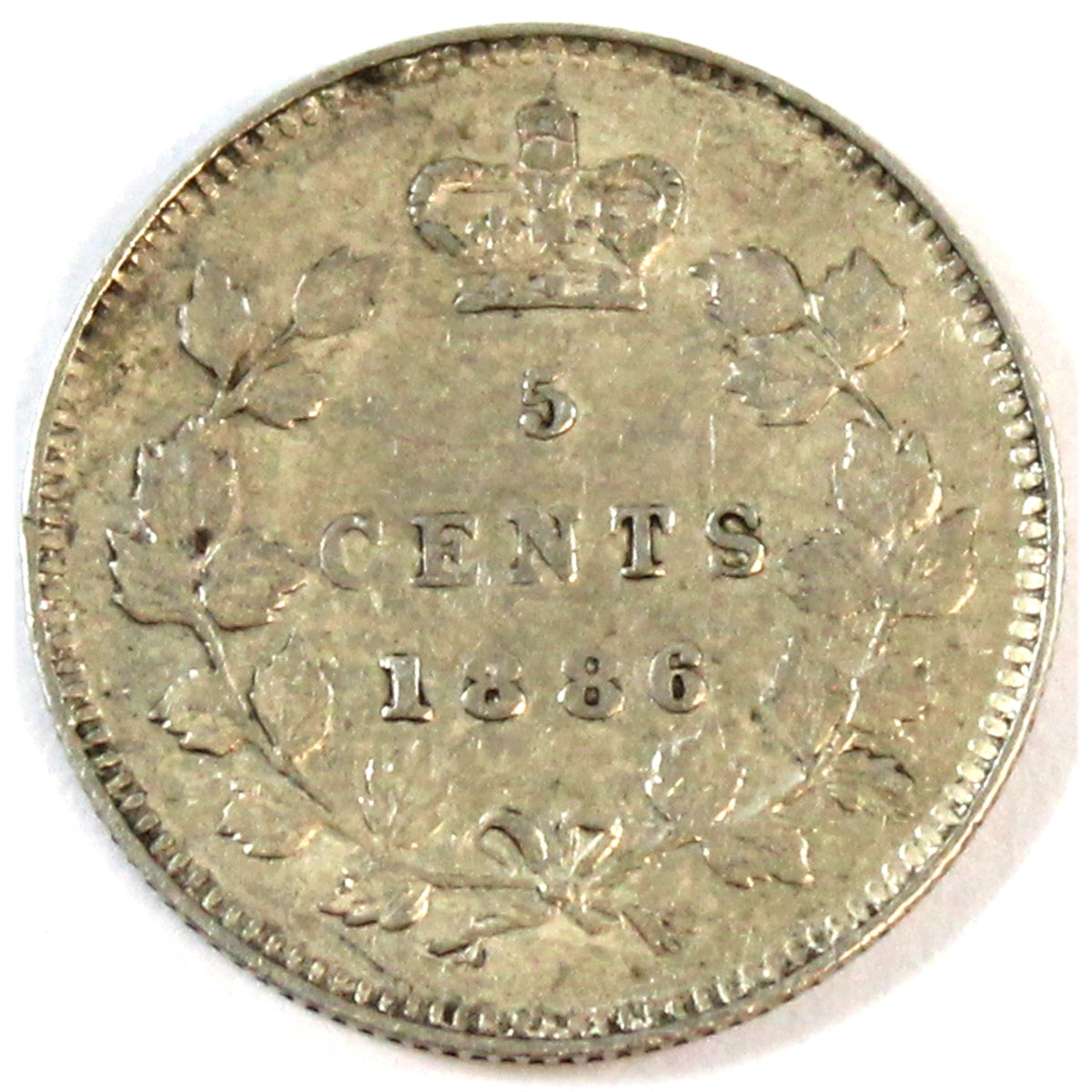 1886 Large 6 Canada 5-cents Extra Fine (EF40) $