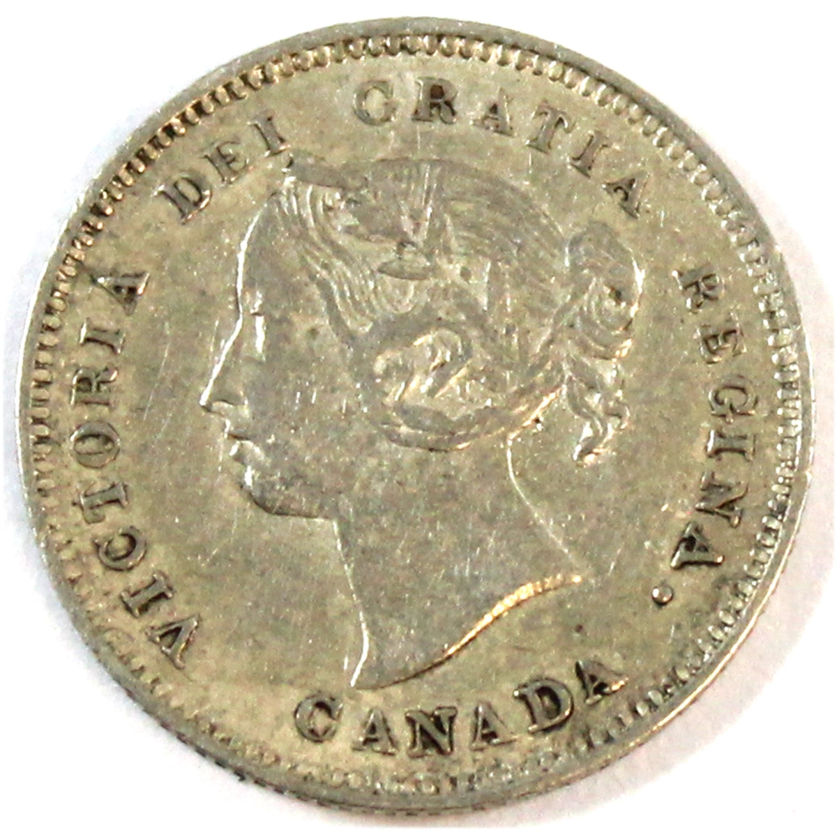 1886 Large 6 Canada 5-cents Extra Fine (EF40) $