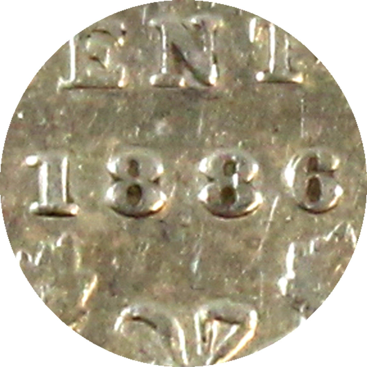 1886 Large 6 Repunched 1 and 6 Canada 5-cents Extra Fine (EF40) $