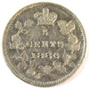 1886 Small 6 Repunched 1, 8, 6 Canada 5-cents Very Fine (VF20) $