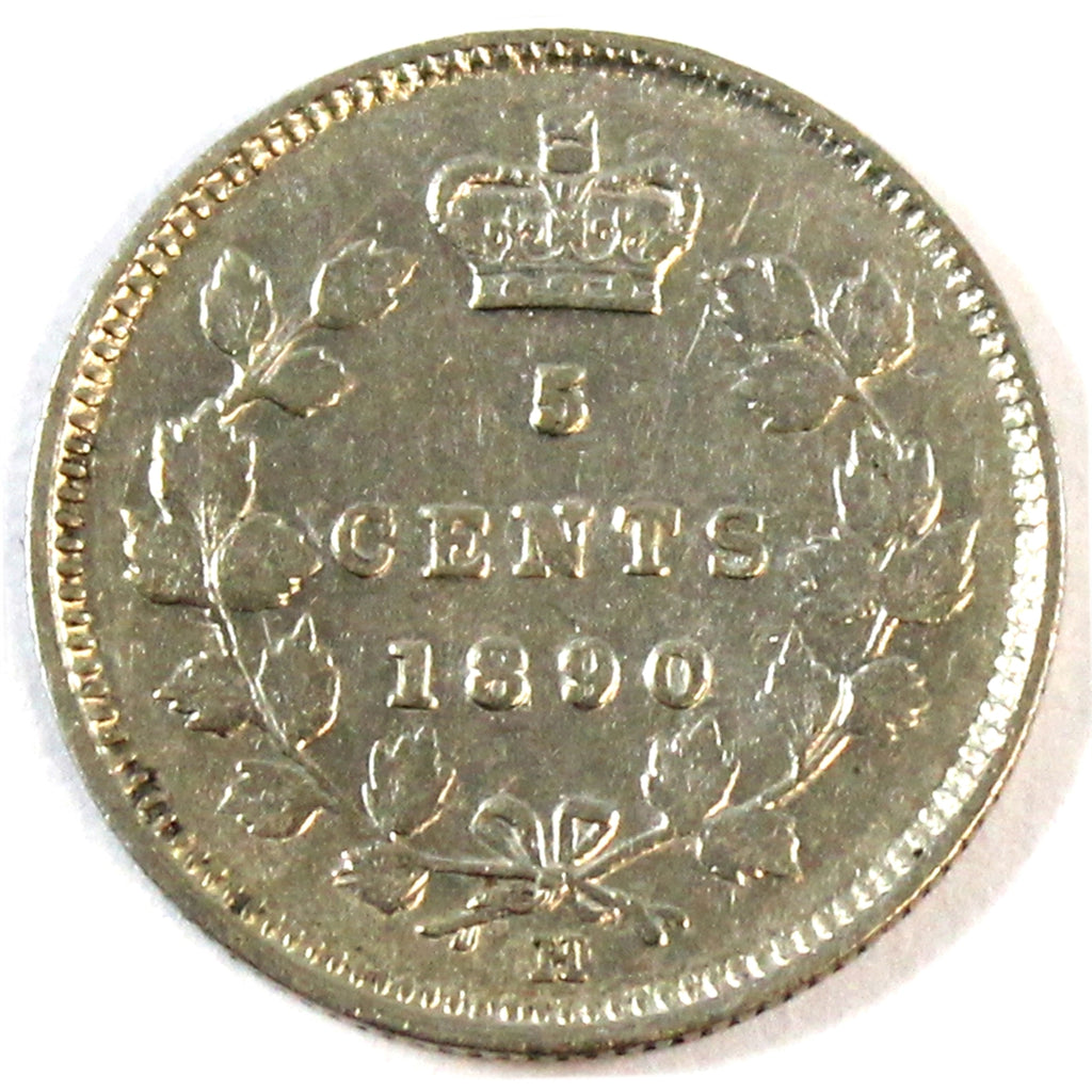1890H Canada 5-cents Extra Fine (EF40) $