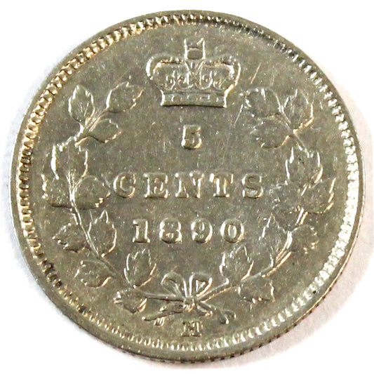 1890H Canada 5-cents Extra Fine (EF40) $