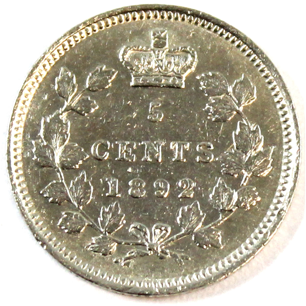 1892 Canada 5-cents Almost Uncirculated (AU50) $