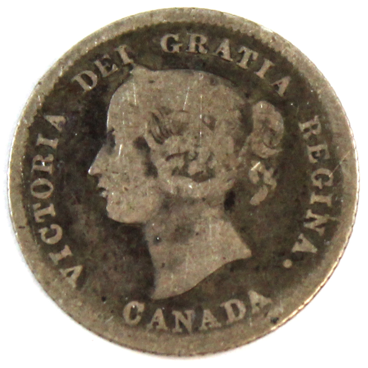 1874H Plain 4 Canada 5-cents Very Good (VG8)