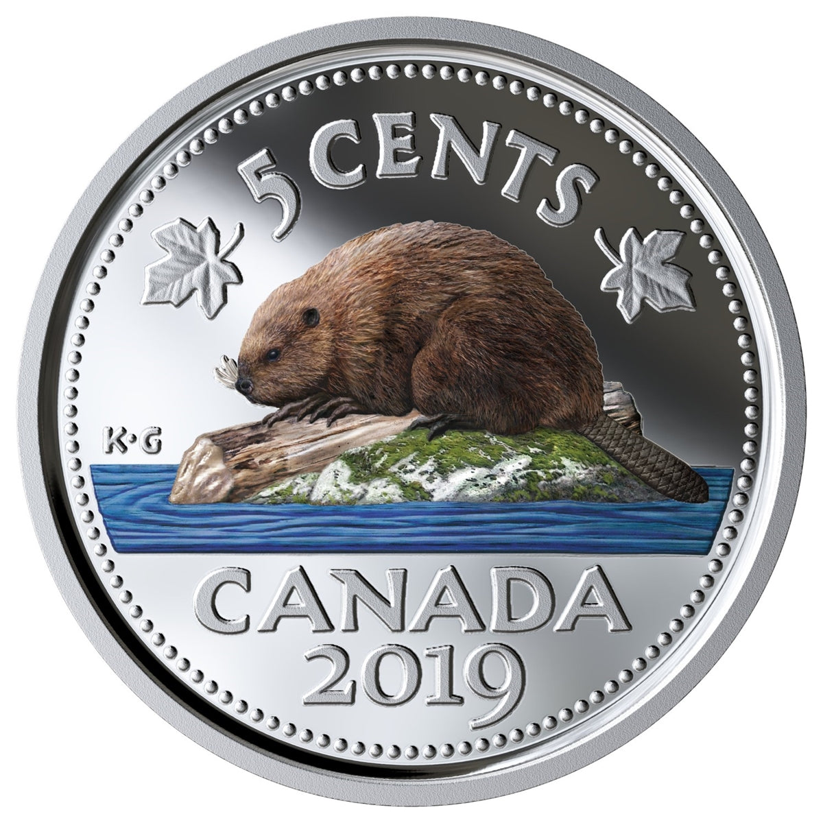 2019 Canada 5-cents Coloured Silver Proof (No Tax)