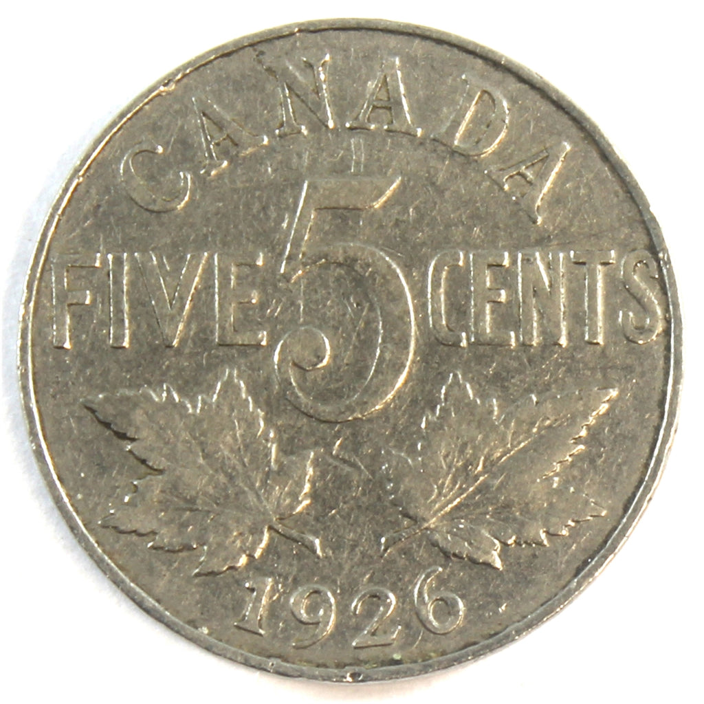 1926 Far 6 Canada 5-cents Very Good (VG8) $