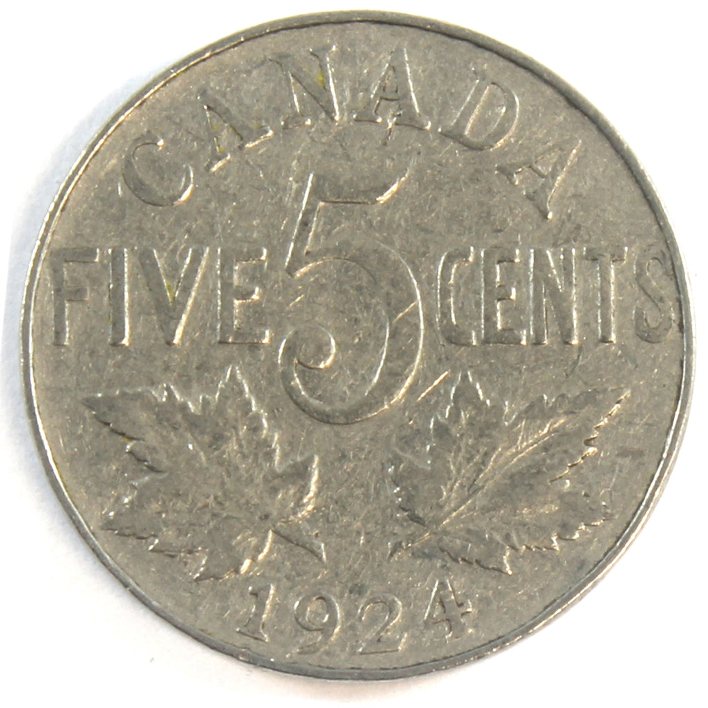 1924 Canada 5-cents G-VG (G6)