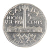 1951 Refinery Half Moon Canada 5-cents Extra Fine (EF-40)