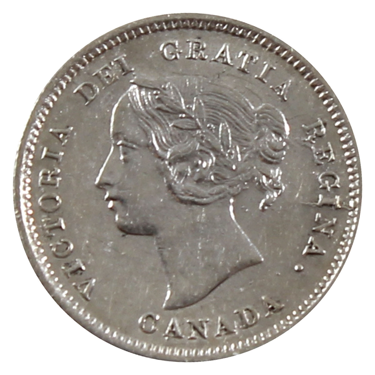 1871 Canada 5-cents Almost Uncirculated (AU50) $