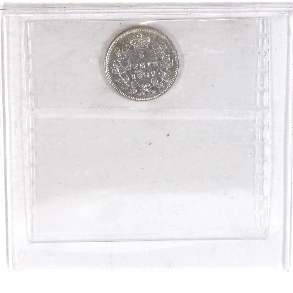 1887 Canada 5-cents ICCS Certified VF30