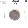 1900 Round 0's Canada 5-cents Good (G4)
