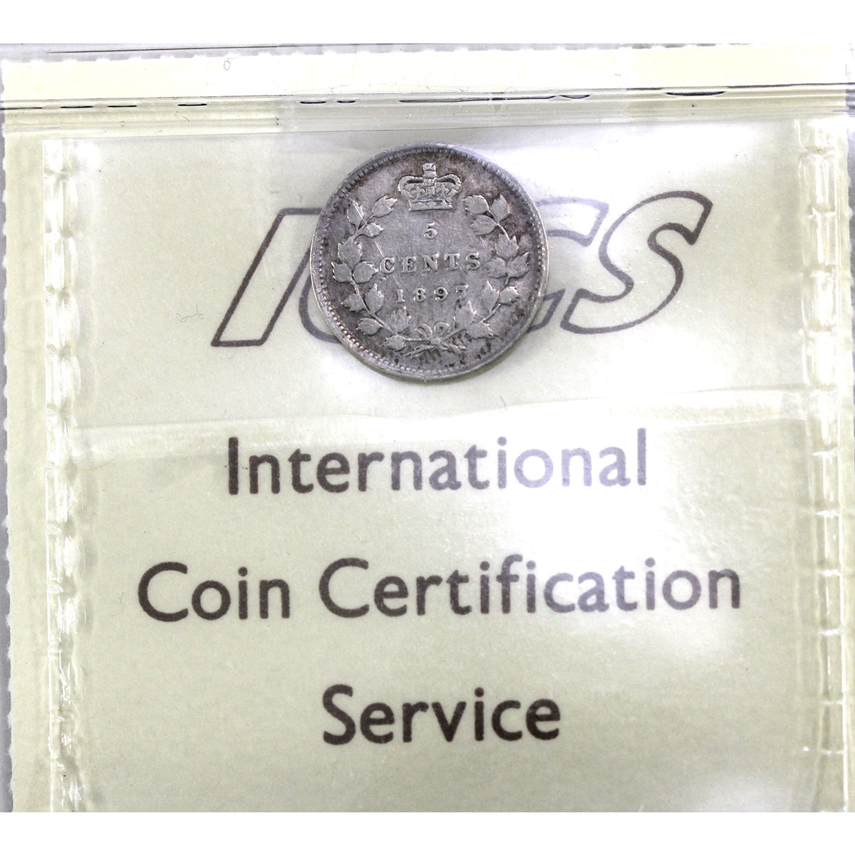 1897 Slender 8 Canada 5-cents ICCS Certified F15