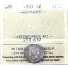 1901 Canada 5-cents ICCS Certified VF30