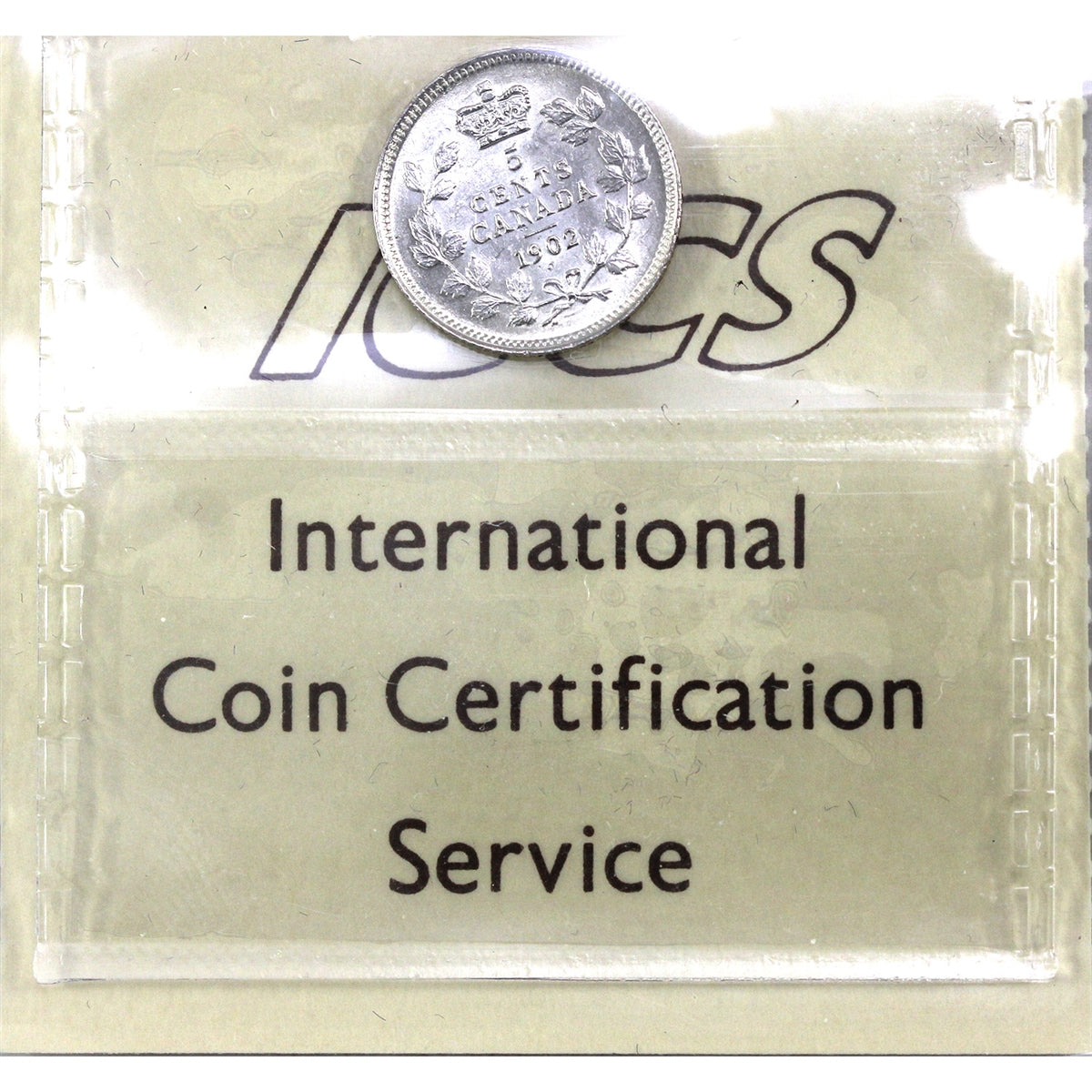 1902 Canada 5-cents ICCS Certified AU55