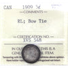 1909 RL, Bow Tie Canada 5-cents ICCS Certified VF30