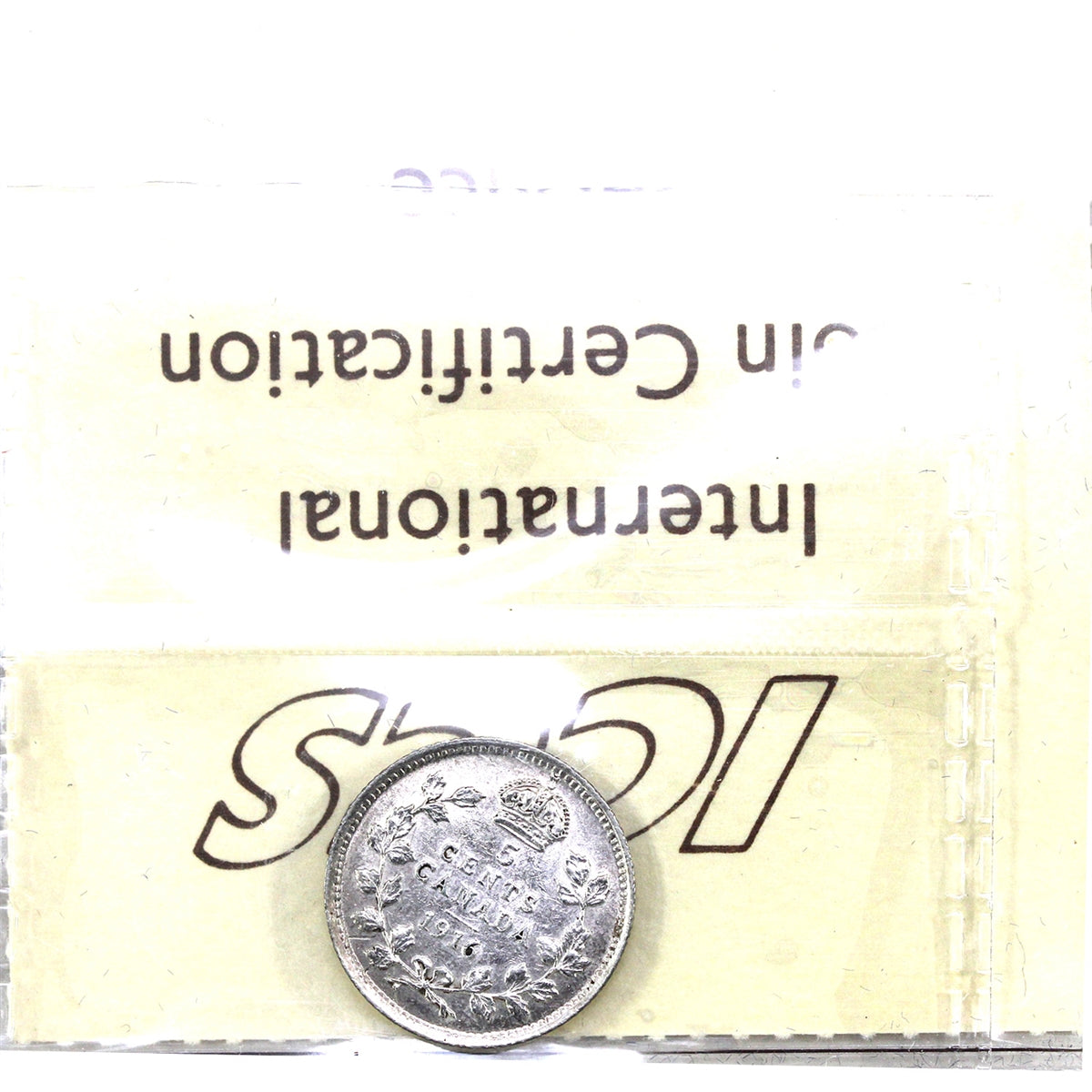 1916 Canada 5-cents ICCS Certified VF30