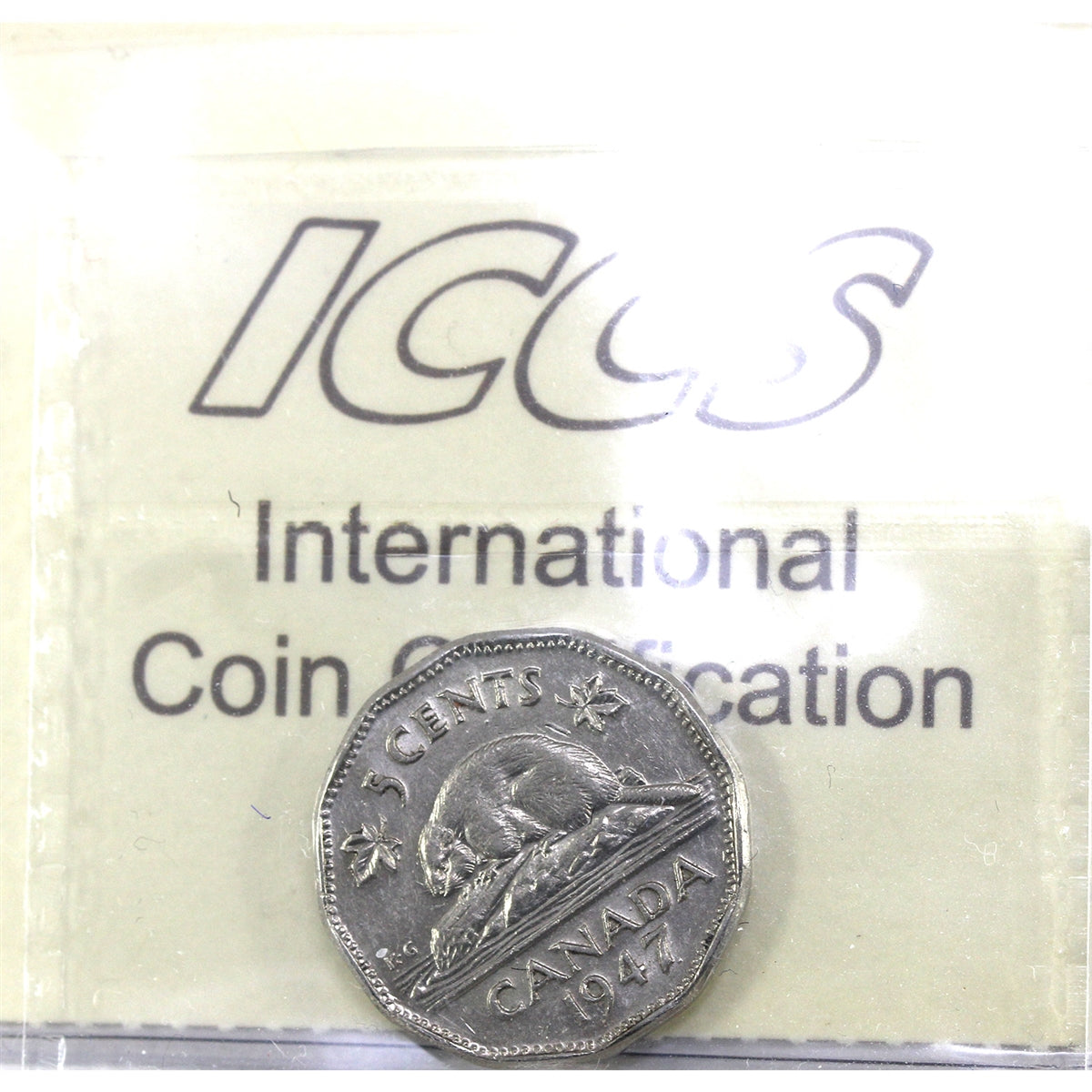 1947 Dot Canada 5-cents ICCS Certified EF45