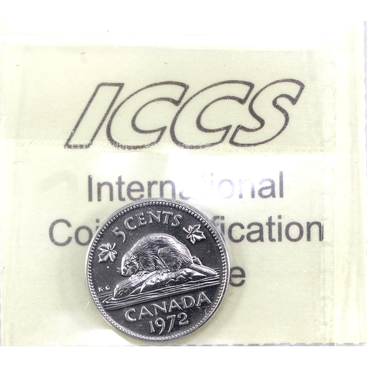 1972 Canada 5-cents ICCS Certified SP66 UHC