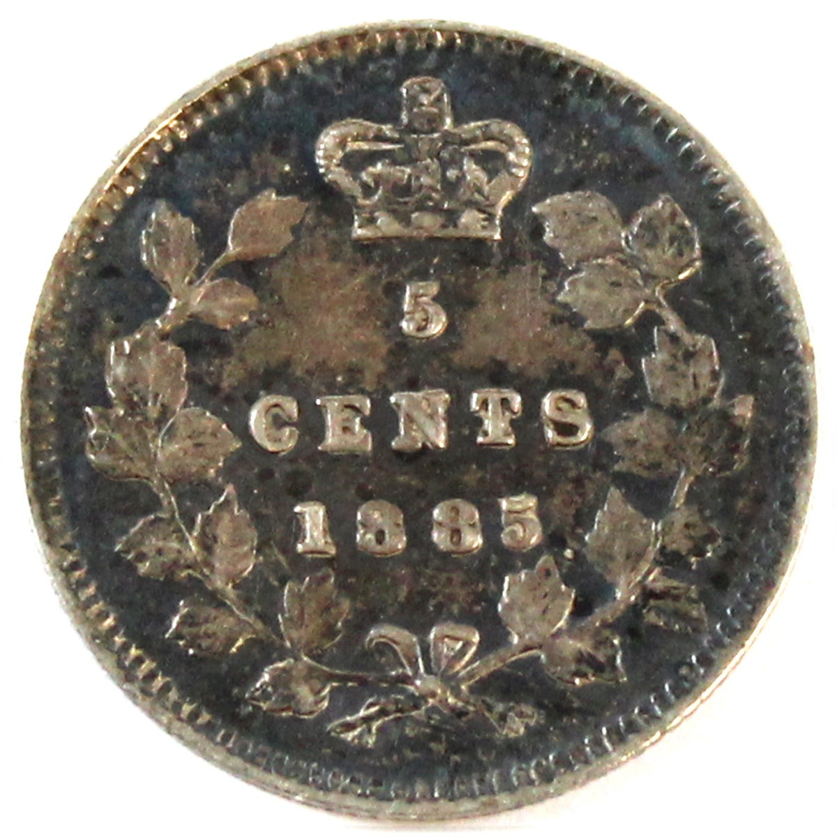 1885 Large 5 Canada 5-cents Extra Fine (EF40) $