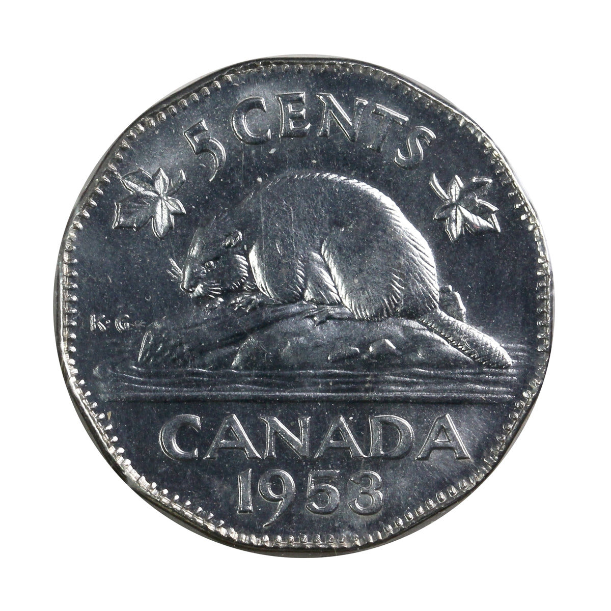 1953 NSS Canada 5-cents Brilliant Uncirculated (MS63) Cameo