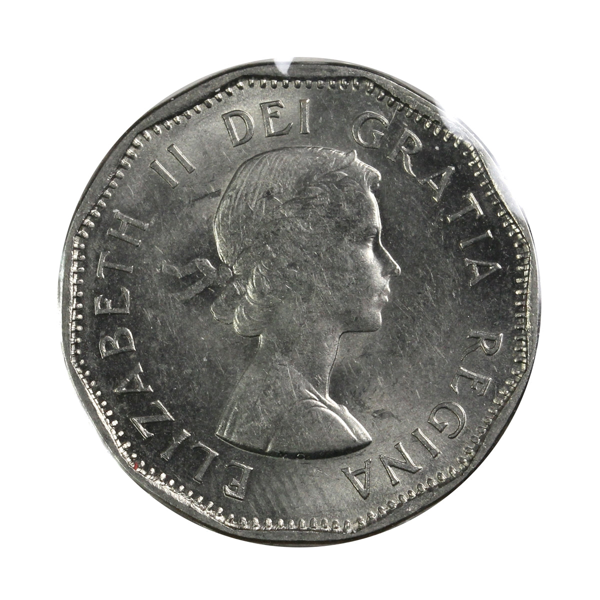 1960 Bald Beaver Canada 5-cents AU-UNC (AU-55)