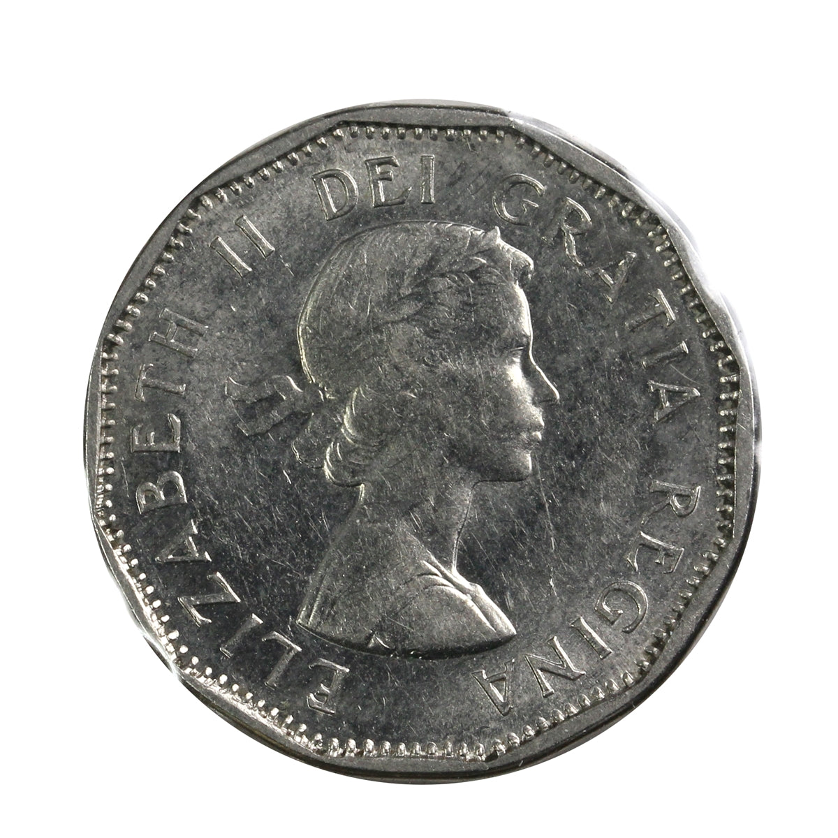 1960 Bald Beaver Canada 5-cents Extra Fine (EF-40)