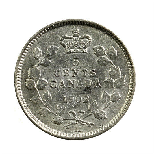 1902H LH/SH Canada 5-cents EF-AU (EF45) $