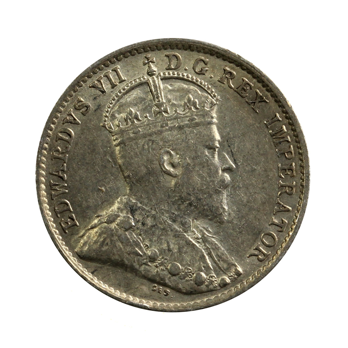 1909 Pointed Leaves Canada 5-cents EF-AU (EF45) $