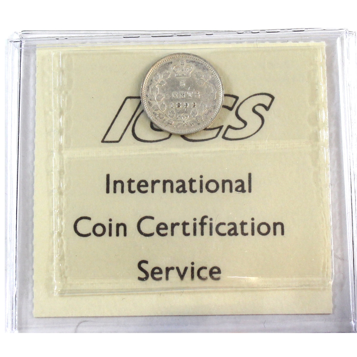 1892 Obv. 2 Canada 5-cents ICCS Certified EF40