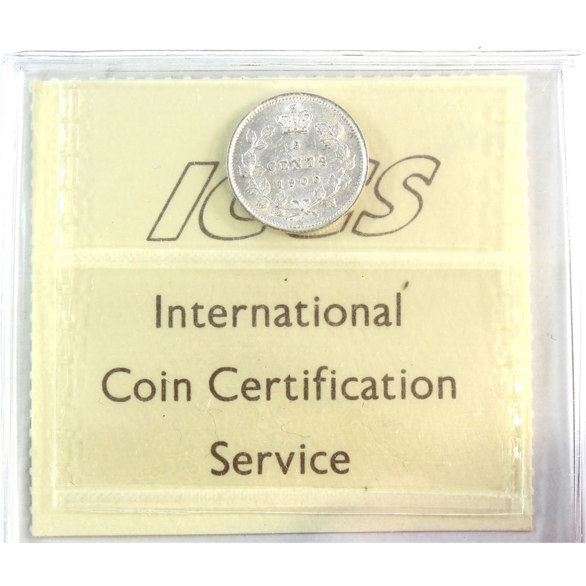 1900 Oval 0's Canada 5-cents ICCS Certified AU50