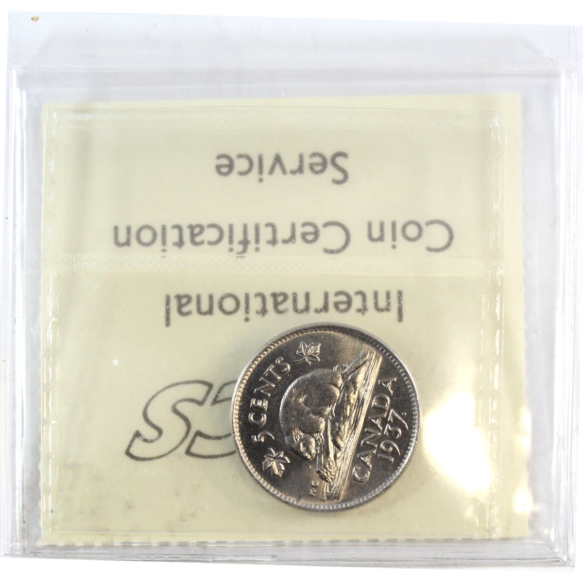 1937 Canada 5-cents ICCS Certified MS63