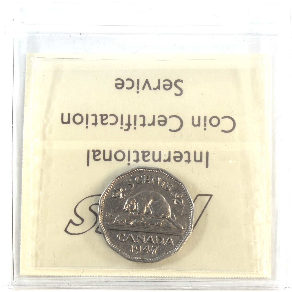 1947 Dot Canada 5-cents ICCS Certified VF30